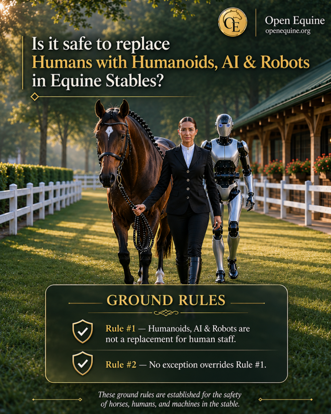Humanoids, AI and Robotics in Equine Environments